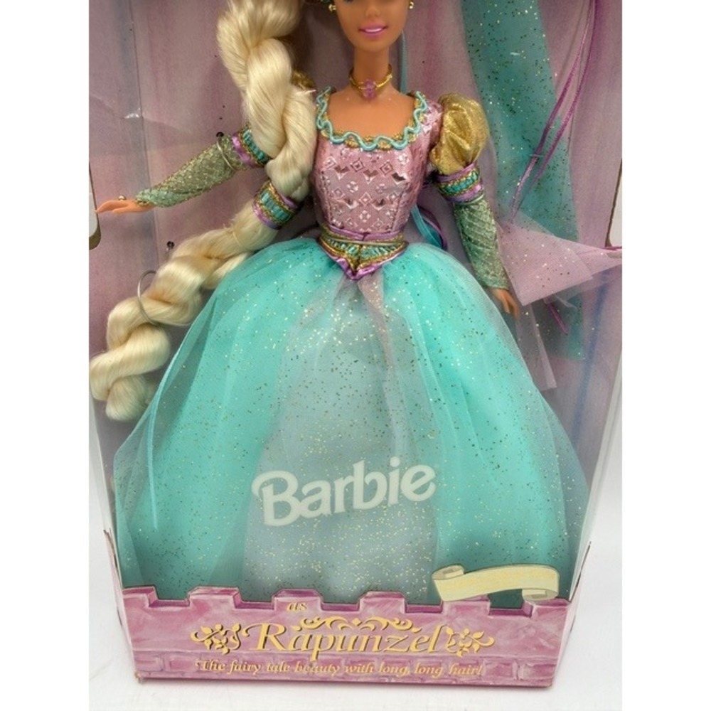 Vintage 1994 Barbie as Rapunzel Doll Fairy Tale Beauty 13016 Mattel NIB - Picture 3 of 11